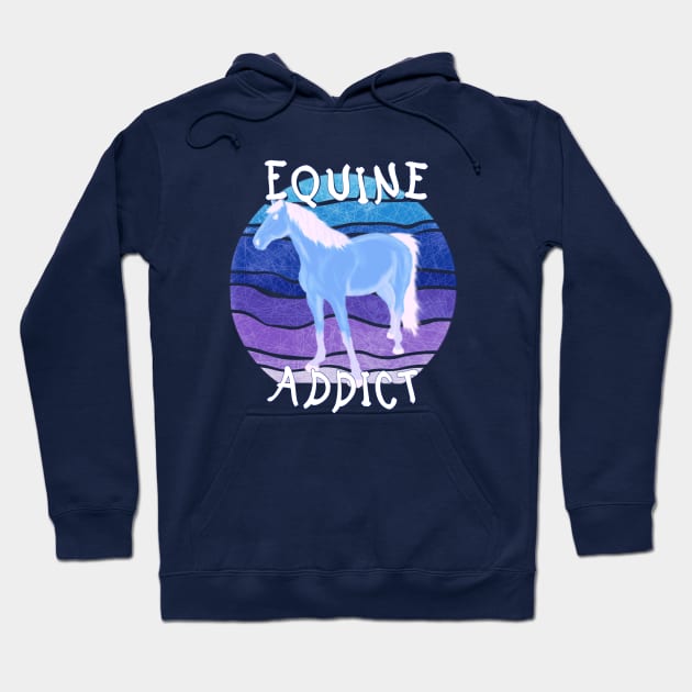 Equine addict N2 - frost Hoodie by RedHeadAmazona
